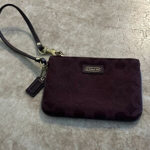 COACH Wristlet w/ Keychain Tag
